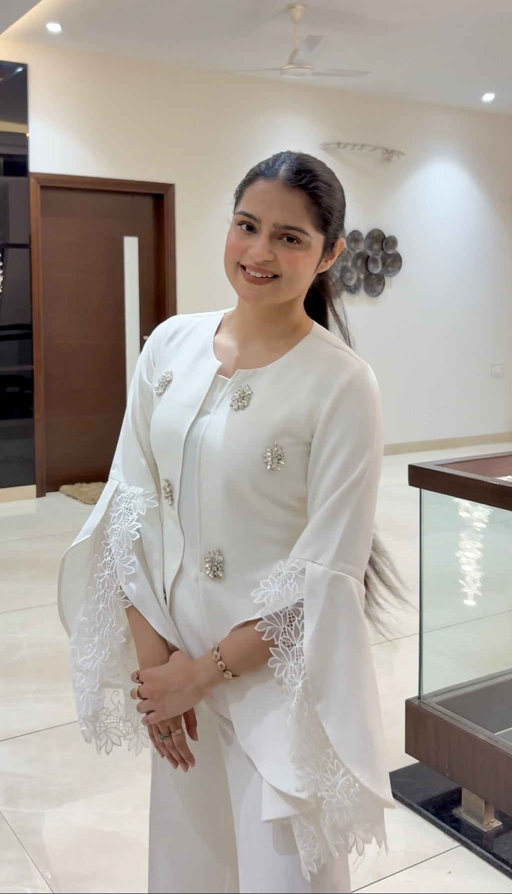 Ivory Ensemble with Fine Stone Work