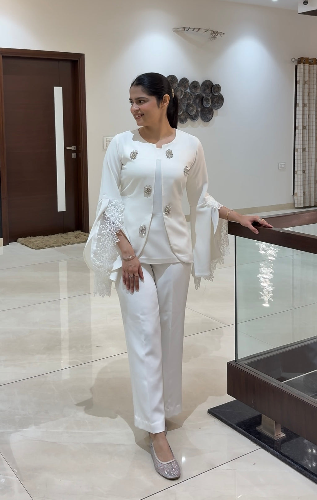 Ivory Ensemble with Fine Stone Work