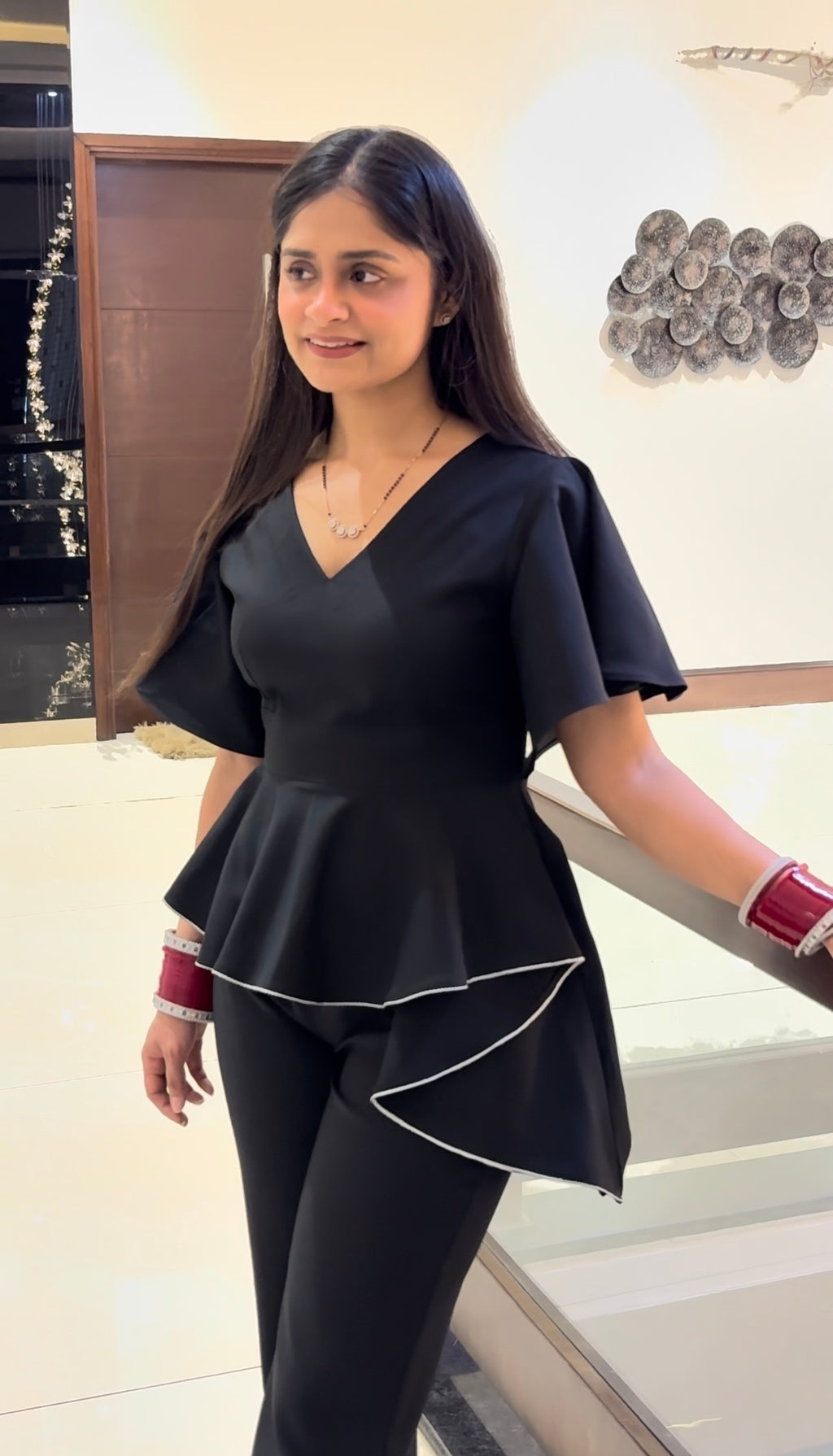 Black Asymmetric Co-ord Set