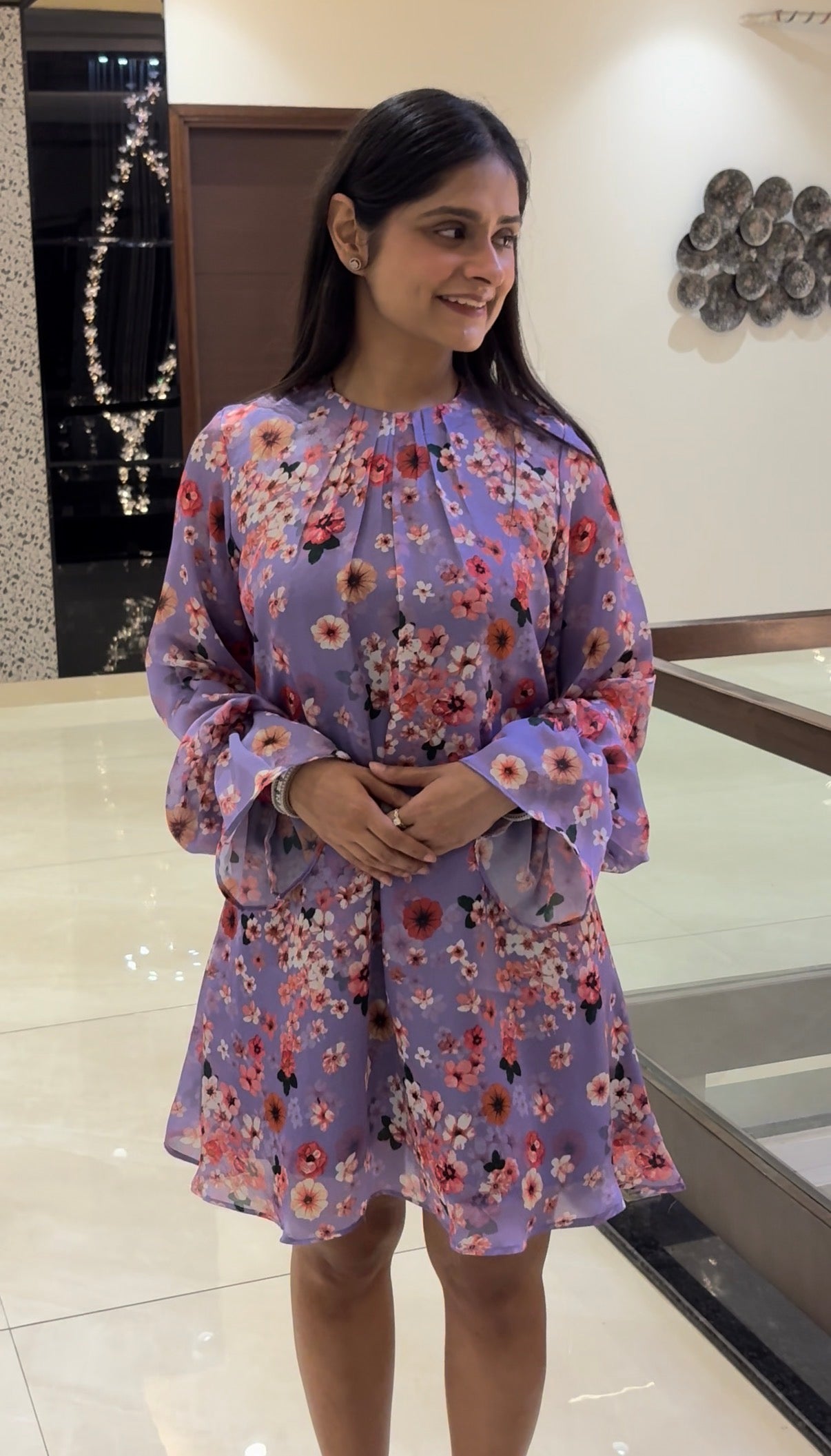 Lilac Floral Dress