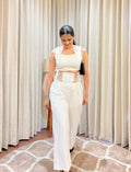 Pearl white Luxe Tailored Co- Ord Set