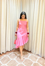 Petal Luxe Asymmetric Dress