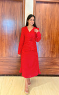 Scarlet Polka Power Co-ord Set