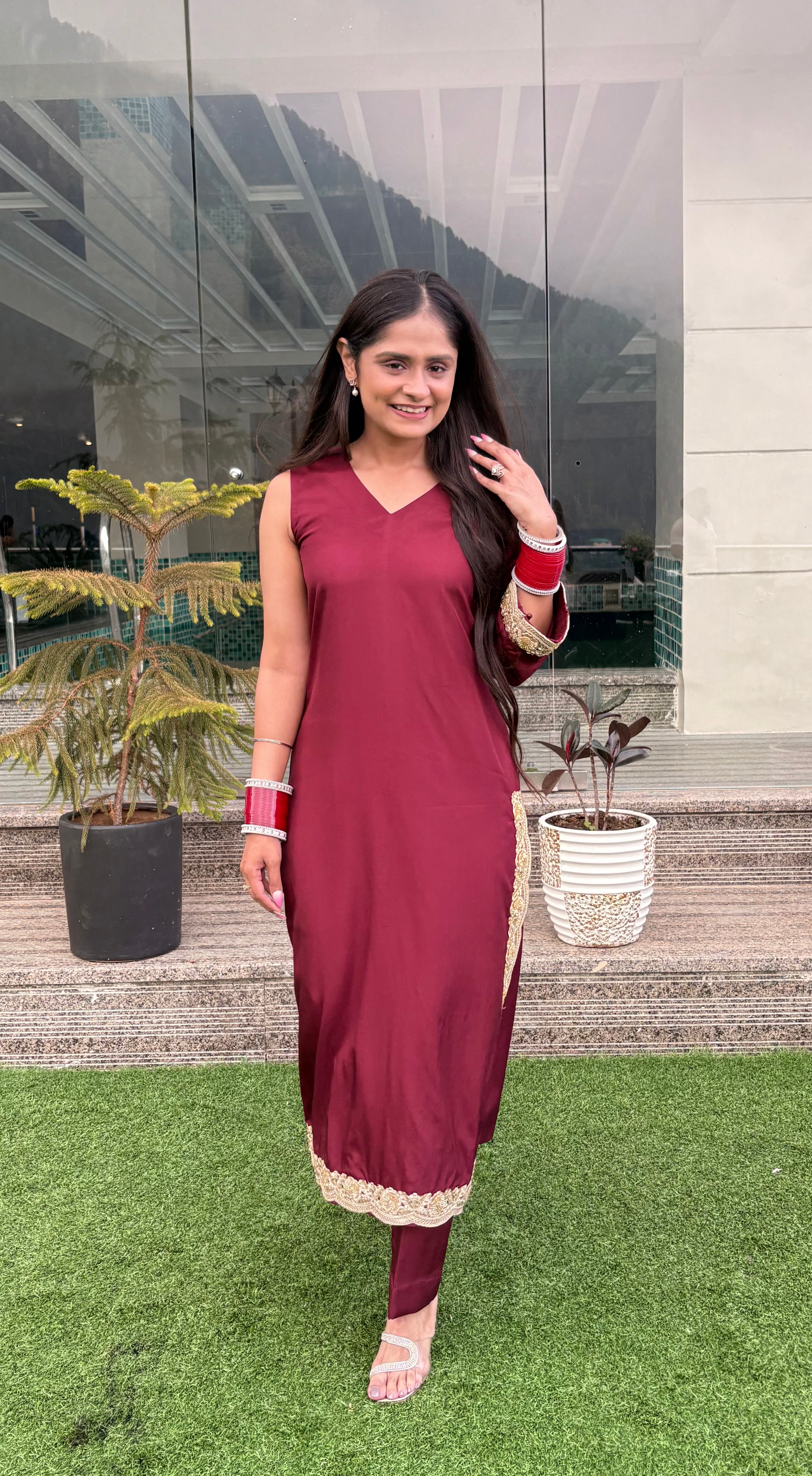 Statement Side Slit Shirt Set