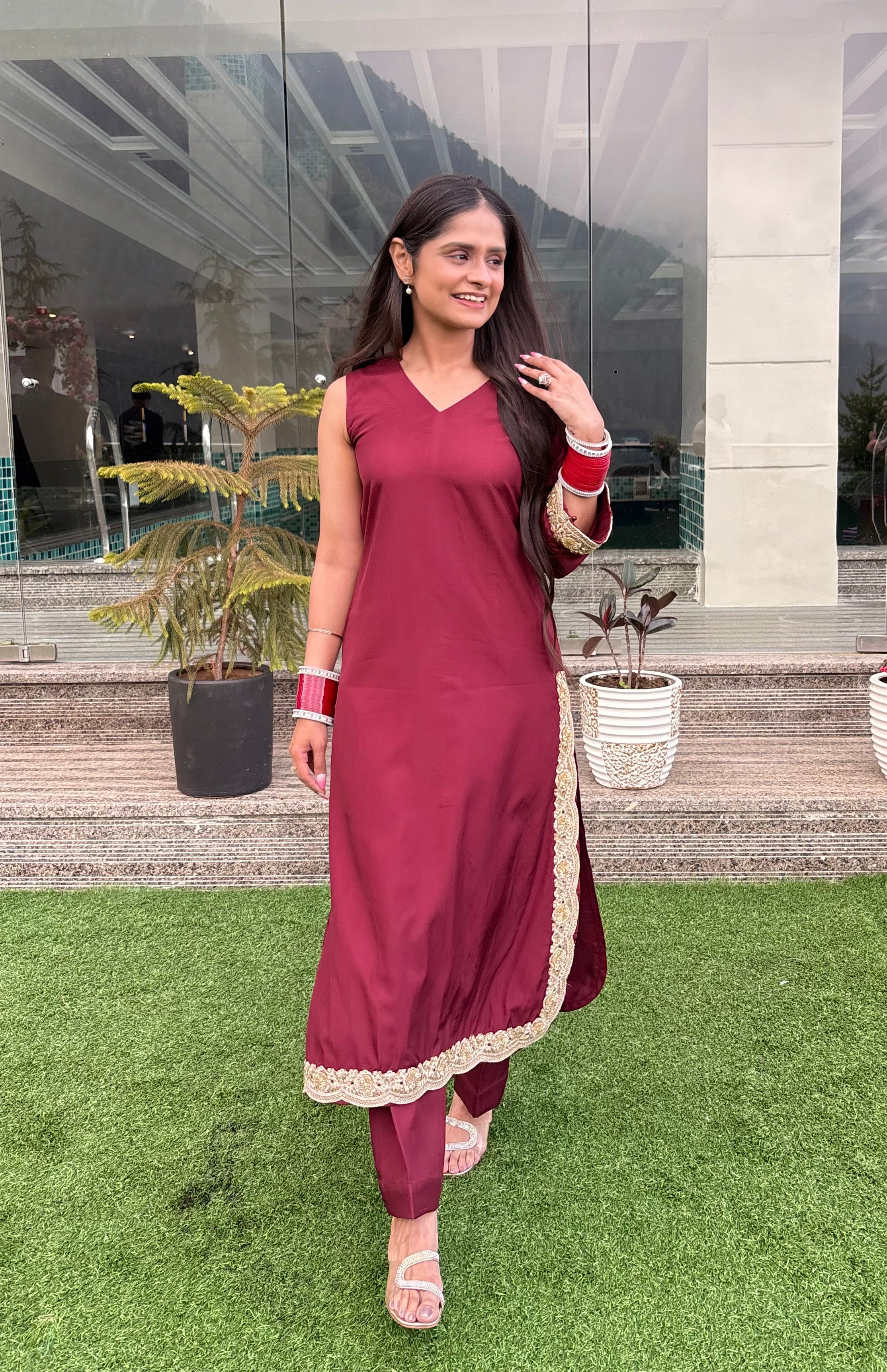 Statement Side Slit Shirt Set